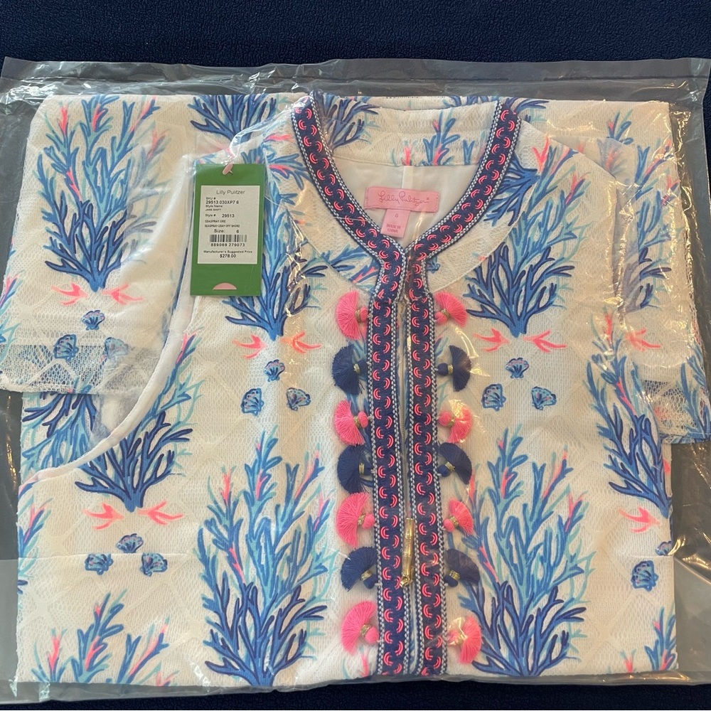 Lilly Pulitzer Jane Shift Dress Seaspray - Picture 4 of 5
